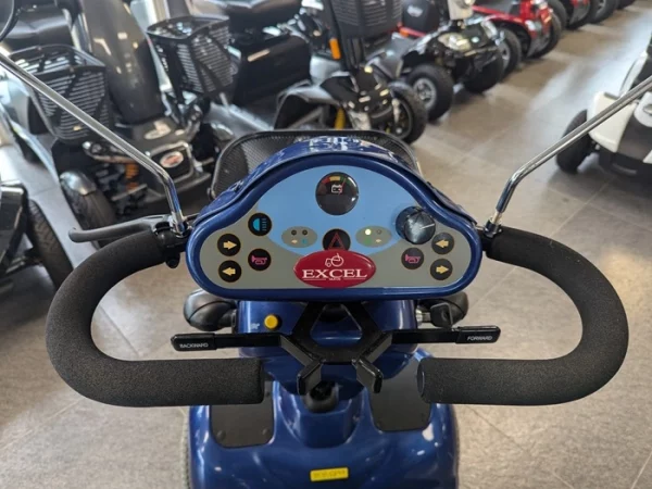 Gebruikte scootmobiel compact blauw 2